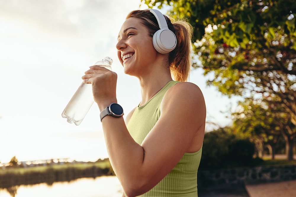 Person keeping hydrated