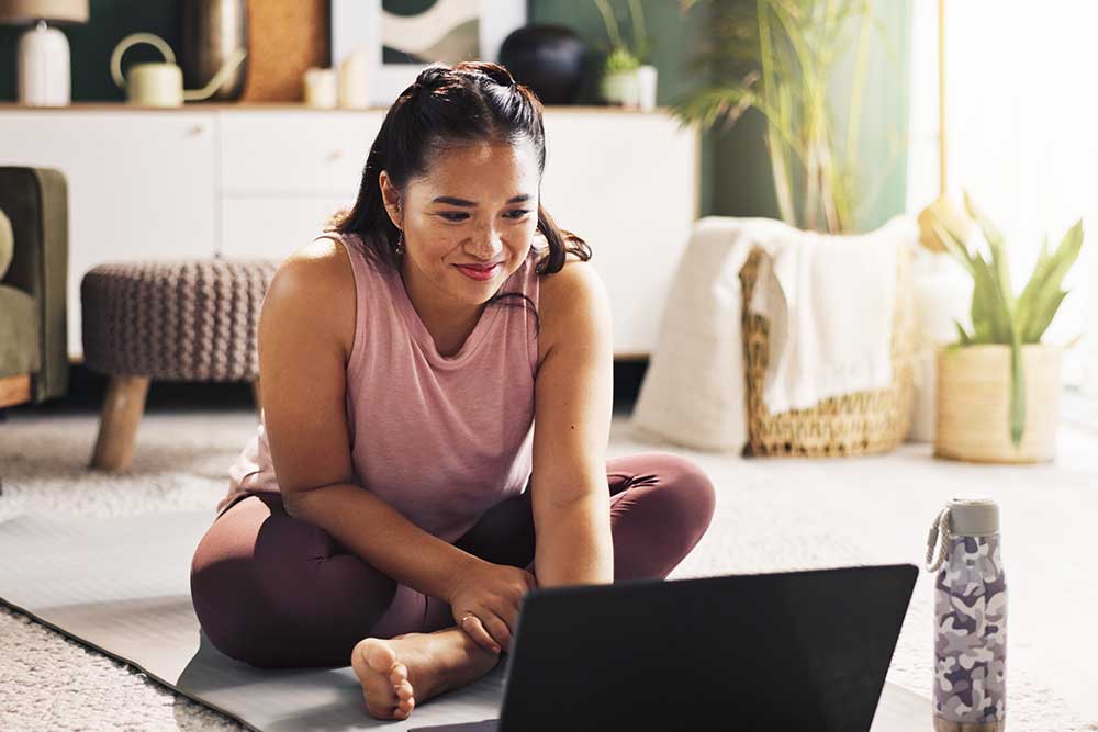Person exploring preventative health hub